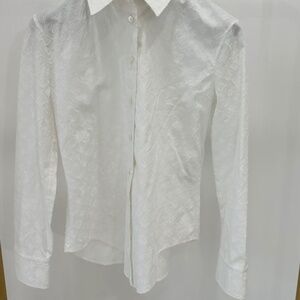 Authentic Louis Vuitton Fil Coupé Monogram Button Up Blouse